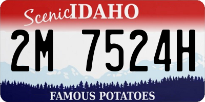 ID license plate 2M7524H