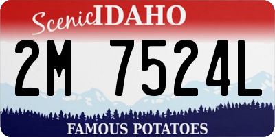 ID license plate 2M7524L