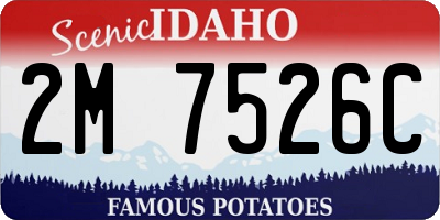 ID license plate 2M7526C
