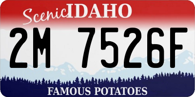 ID license plate 2M7526F