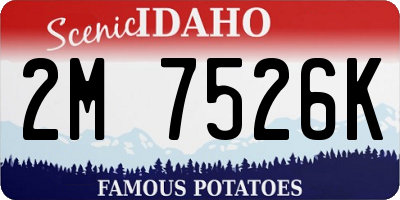 ID license plate 2M7526K