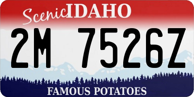 ID license plate 2M7526Z