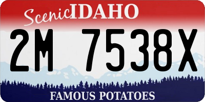 ID license plate 2M7538X
