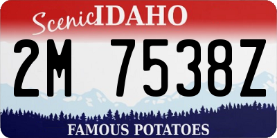 ID license plate 2M7538Z
