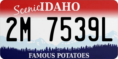 ID license plate 2M7539L