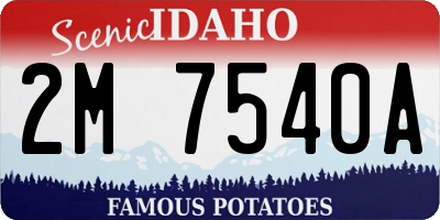 ID license plate 2M7540A