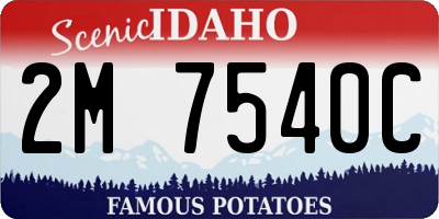 ID license plate 2M7540C