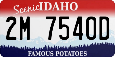 ID license plate 2M7540D