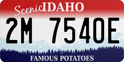 ID license plate 2M7540E