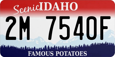 ID license plate 2M7540F