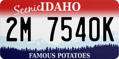 ID license plate 2M7540K