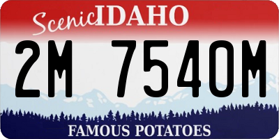 ID license plate 2M7540M