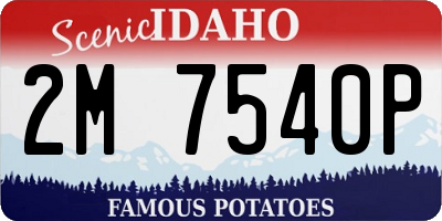 ID license plate 2M7540P