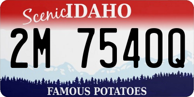 ID license plate 2M7540Q