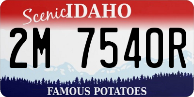 ID license plate 2M7540R