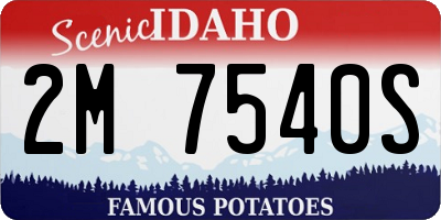 ID license plate 2M7540S