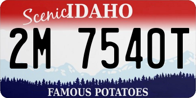 ID license plate 2M7540T