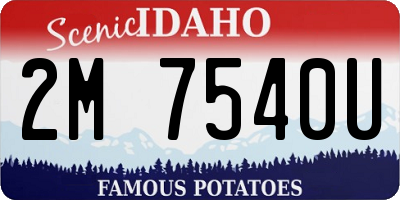 ID license plate 2M7540U