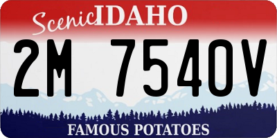 ID license plate 2M7540V