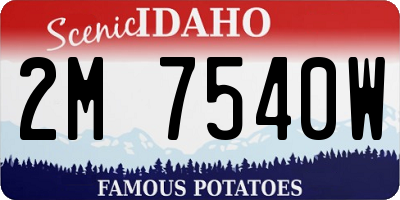 ID license plate 2M7540W