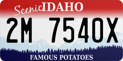 ID license plate 2M7540X