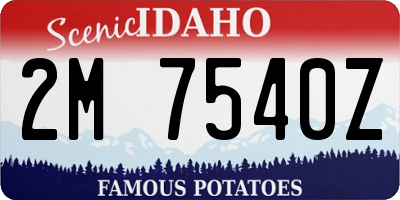 ID license plate 2M7540Z