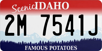 ID license plate 2M7541J