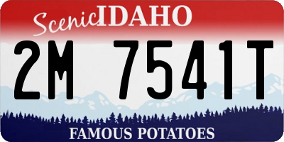 ID license plate 2M7541T