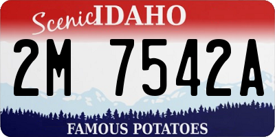 ID license plate 2M7542A