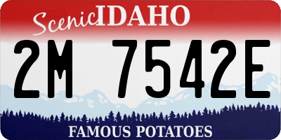 ID license plate 2M7542E