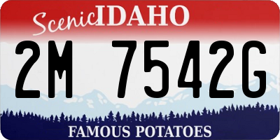 ID license plate 2M7542G
