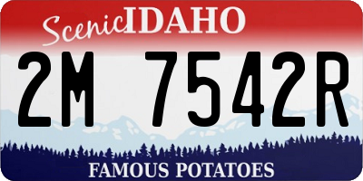ID license plate 2M7542R