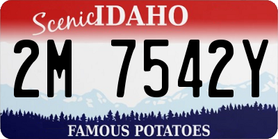ID license plate 2M7542Y