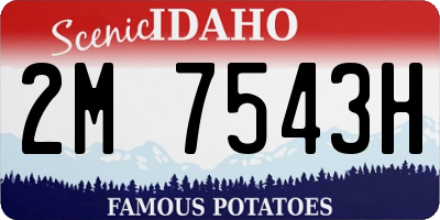 ID license plate 2M7543H