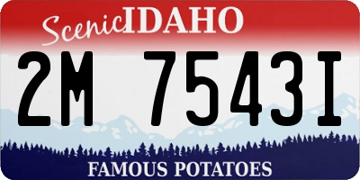 ID license plate 2M7543I