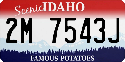 ID license plate 2M7543J