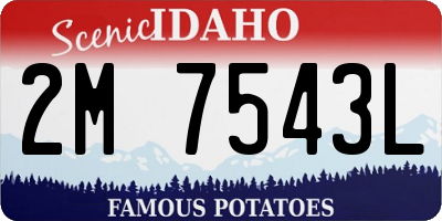ID license plate 2M7543L