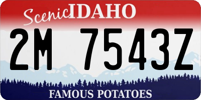 ID license plate 2M7543Z