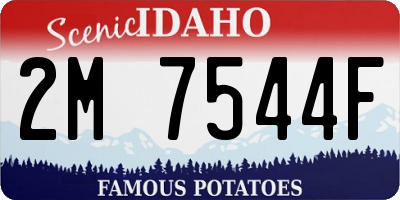 ID license plate 2M7544F