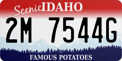 ID license plate 2M7544G