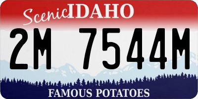 ID license plate 2M7544M
