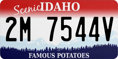 ID license plate 2M7544V
