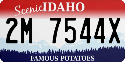 ID license plate 2M7544X