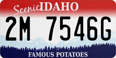 ID license plate 2M7546G