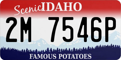ID license plate 2M7546P