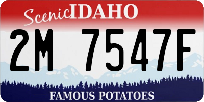 ID license plate 2M7547F