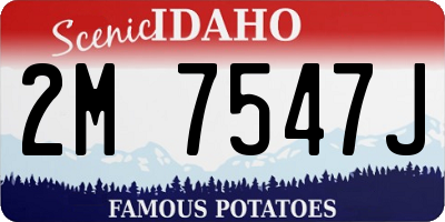ID license plate 2M7547J