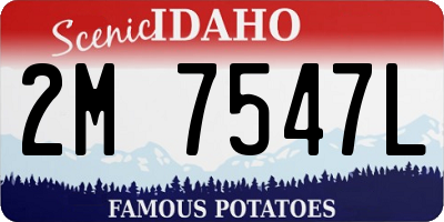 ID license plate 2M7547L