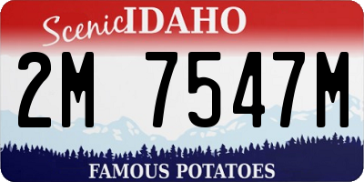 ID license plate 2M7547M