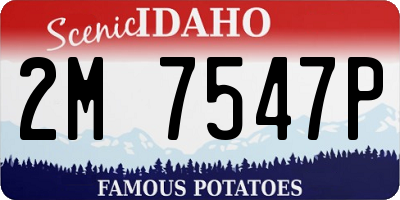 ID license plate 2M7547P